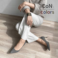 ラストワン30%OFF：iCoN COLORS：ポインテッドトゥ スエード パンプス（C57172）チャコールS/mamian（マミアン）