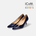 15%OFF：2025SS：iCoN COLORS：ポインテッドトゥ エナメル パンプス（C57171）クラシックネイビー/mamian（マミアン）