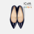 15%OFF：2025SS：iCoN COLORS：ポインテッドトゥ エナメル パンプス（C57171）クラシックネイビー/mamian（マミアン）