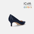 15%OFF：2025SS：iCoN COLORS：ポインテッドトゥ スムース パンプス（C57173）ネイビー/mamian（マミアン）