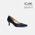 15%OFF：2025SS：iCoN COLORS：ポインテッドトゥ スムース パンプス（C57173）ネイビー/mamian（マミアン）