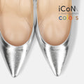 15%OFF：2025SS：iCoN COLORS：ポインテッドトゥ スムース パンプス（C76533）シルバー/mamian（マミアン）