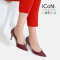 iCoN COLORS：ポインテッドトゥ エナメル パンプス（C76531）ボルドーE/mamian（マミアン）