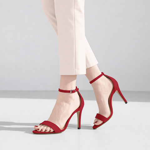 15% OFF: High heel line sandals (3570) Red S