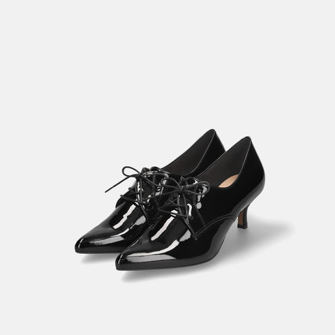 2025AW：レースアップ ブーティ（5703）ブラックE/mamian（マミアン）