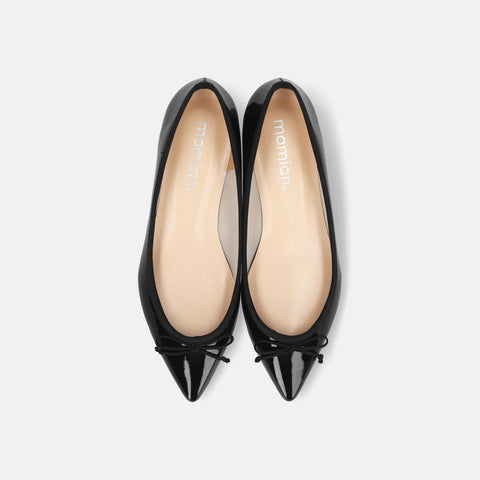 10% OFF: 2024SSBI: Pointed Toe Flat Ballet Shoes (1333) Black E