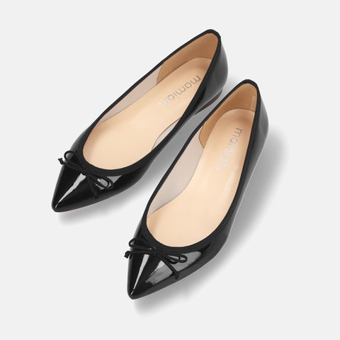 10% OFF: 2024SSBI: Pointed Toe Flat Ballet Shoes (1333) Black E