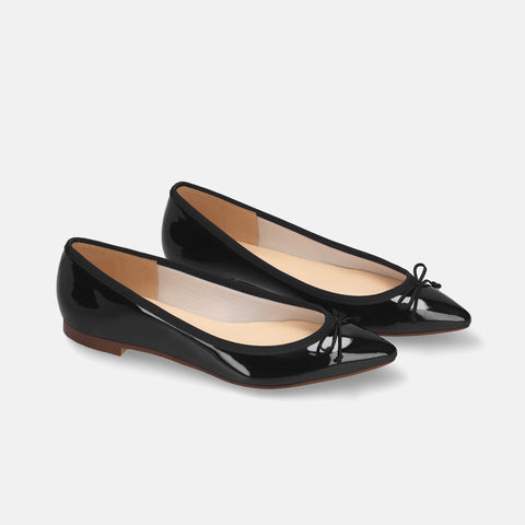 10% OFF: 2024SSBI: Pointed Toe Flat Ballet Shoes (1333) Black E