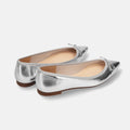 2026SSBI：ポインテッドトゥ フラット バレエシューズ（1333）シルバー/mamian（マミアン）