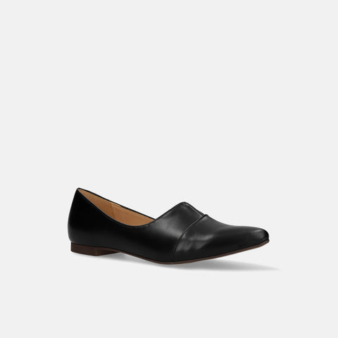 10% OFF: 2024SSBI: Pointed toe flat dress shoes (154) Black