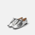 2026SS：レースアップフラットシューズ（m10311）シルバー/mamian（マミアン）