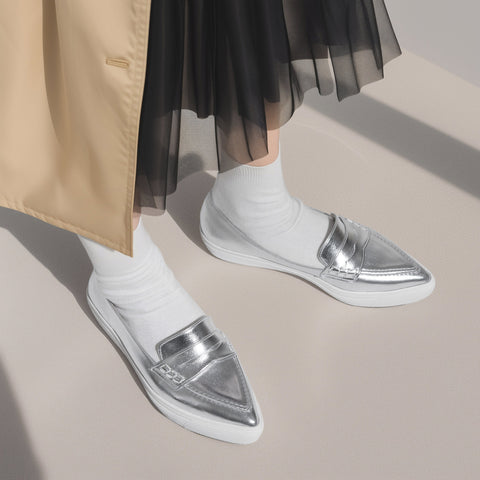 2025AW：ローファー スニーカー（m1003）シルバー/mamian（マミアン）