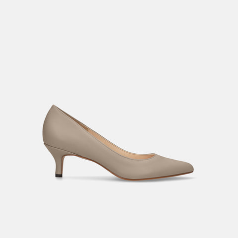10% OFF: 2024SS: iCoN COLORS: Pointed Toe Smooth Pumps (C57173) Greige