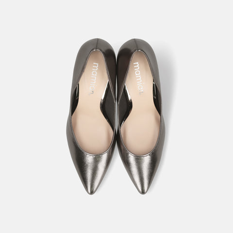 2025AW：ポインテッドトゥ パンプス（m81001）スチール/mamian（マミアン）