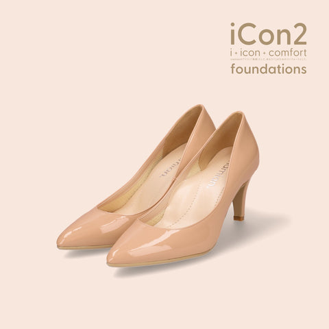 iCon2 Foundations 2024：ポインテッドトゥ パンプス（F7203）メルティコーラル/mamian（マミアン）
