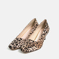 50%OFF：スクエアトゥ パンプス（5300）Sレオパード/mamian（マミアン）